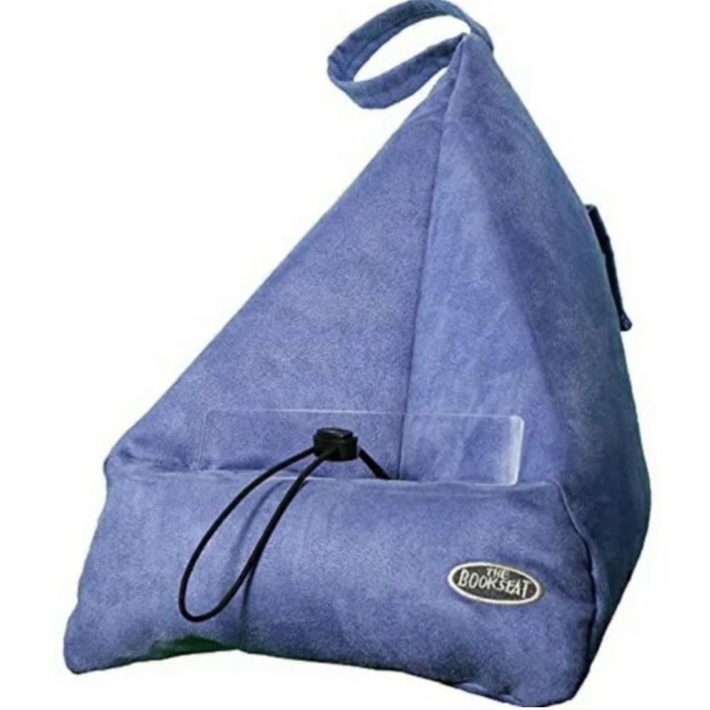 The Book Seat Book /iPad/E Reader Holder and Travel Pillow - Blue Brand